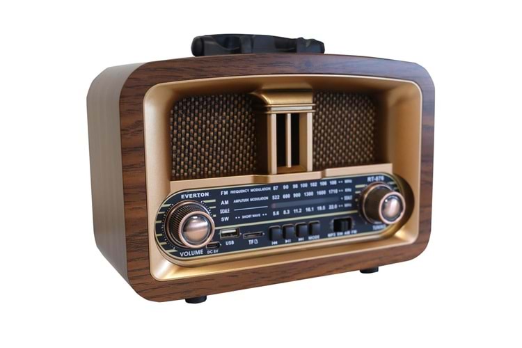 Everton Rt-876 Bluetooth Fm-Usb-Tf-Aux Şarjlı Nostaljik Radyo