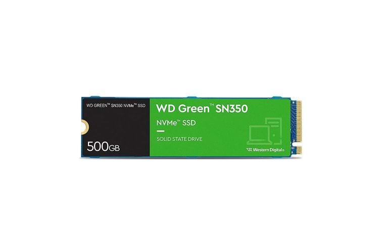 Wd 500Gb Green SN350 WDS500G2G0C PCIe Gen3 x4 Okuma 2400MB – Yazma 1500MB M.2 SSD