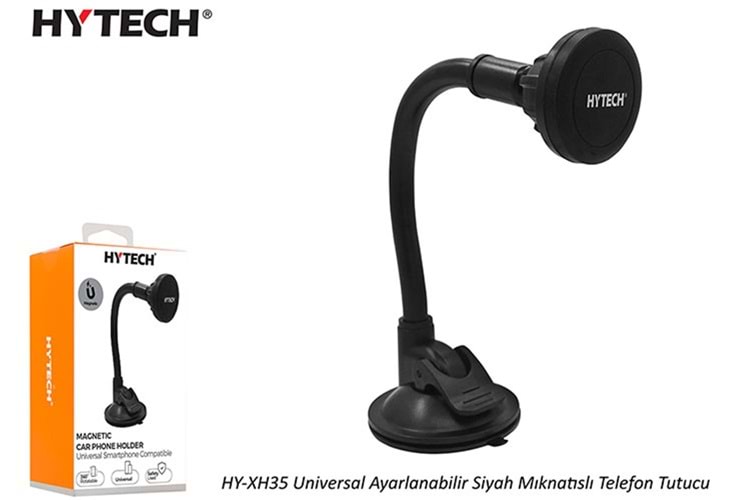 Hytech HY-XH35 Universal Ayarlanabilir Siyah Mıknatıslı telefon tutucu
