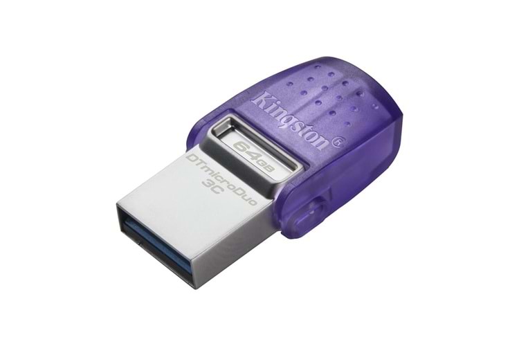 Kingston DTDUO3CG3-64GB DataTraveler microDuo 3C 200MB-s dual USB-A + USB-C Flash Bellek