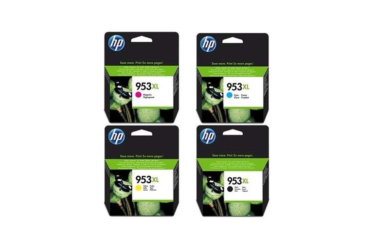 HP L0S70AE + F6U16AE + F6U17AE + F6U18AE 953XL Kartuş Seti