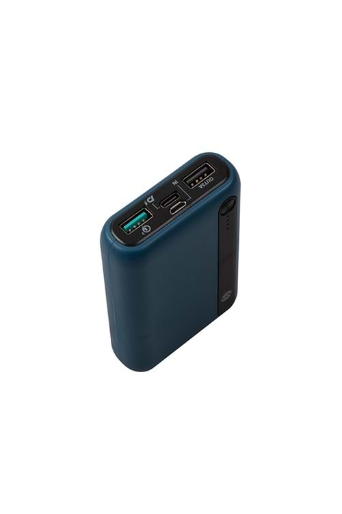 S-link IP-S10PD 10000mAh PD Şarj Powerbank Mavi Taşınabilir Pil Şarj Cihazı
