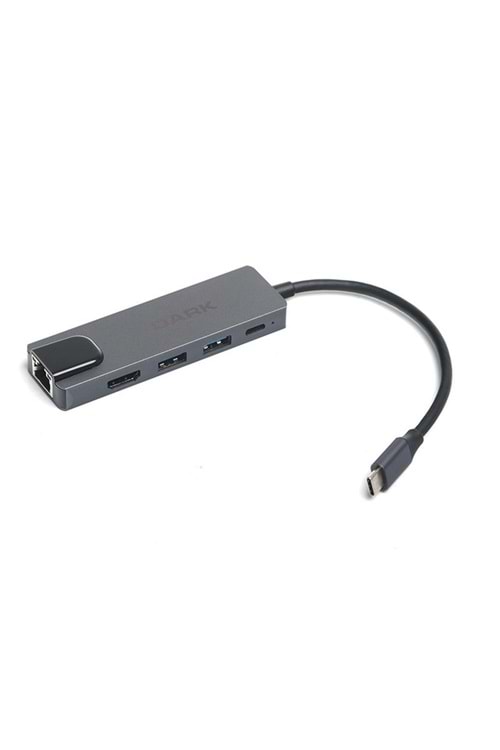 Dark 5i 1 Arada USB 3.1 Type-C to Ethernet - HDMI - USB 65W Port Çoklayıcı HUB