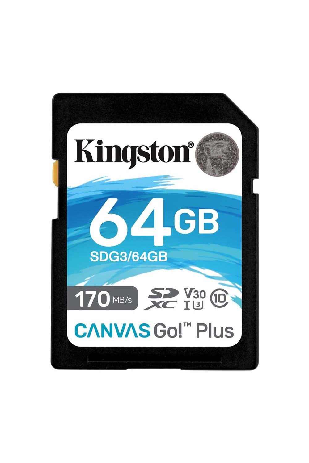 Kingston SDG3-64GB 64GB SDXC Canvas Go Plus 170R C10 UHS-I U3 V30 Hafıza Kartı