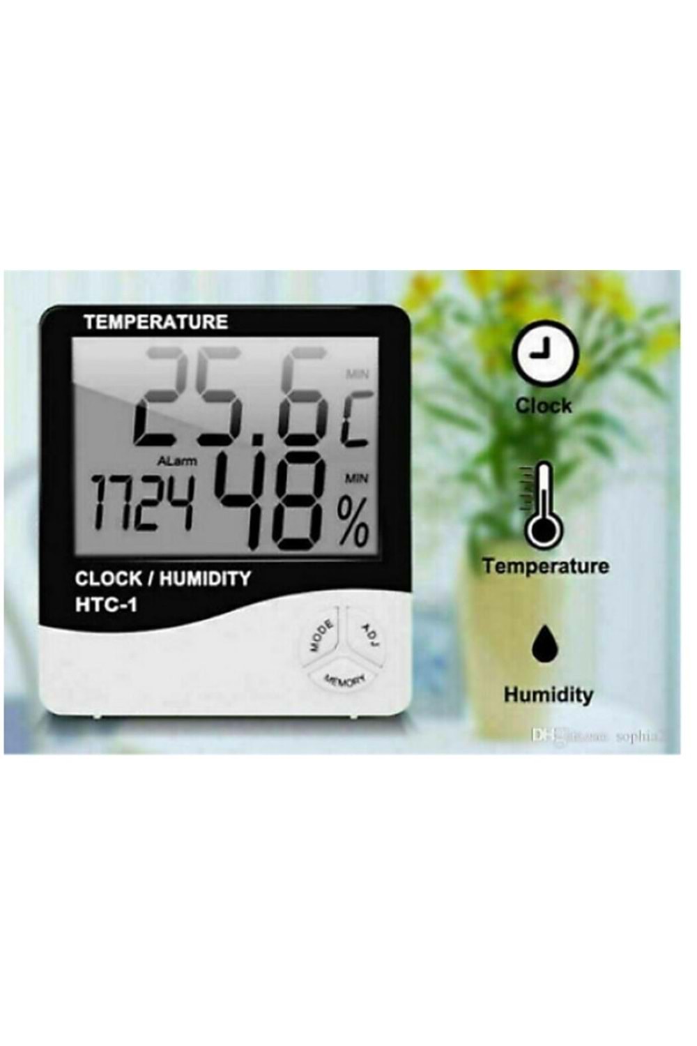Lotus BZD-483 Clock Dijital Nem ve Sıcaklık Ölçer Saat