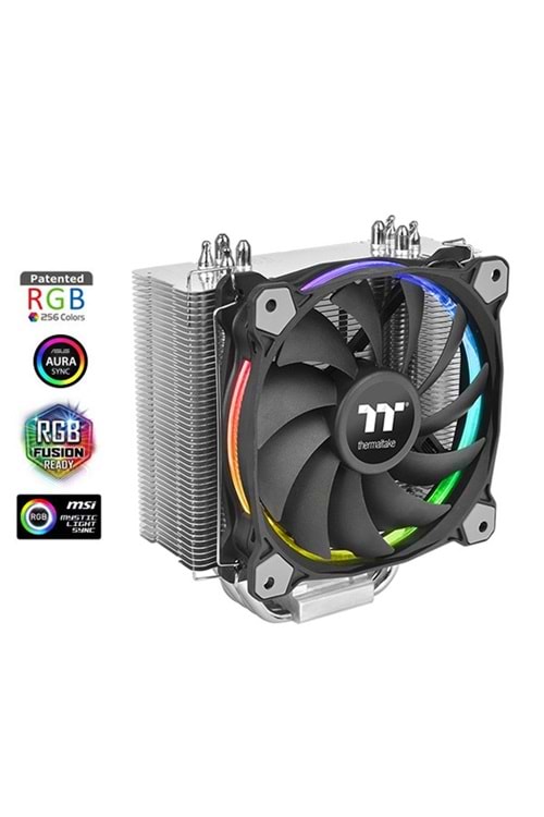 Thermaltake TH CL P052 AL12SW A Riing Silent RGB Intel-AMD Uyum,12cm Fan,4x Isı Borulu İşlemci Soğut