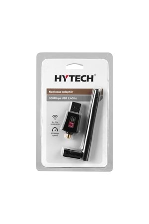 Hytech HY-310N 2.4GHz 300Mbps(2T2R) 2dBi Harici Antenli Usb Kablosuz Adaptör