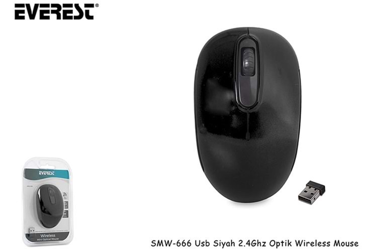 Everest SMW-86 Usb Siyah 2.4Ghz Kablosuz Mouse