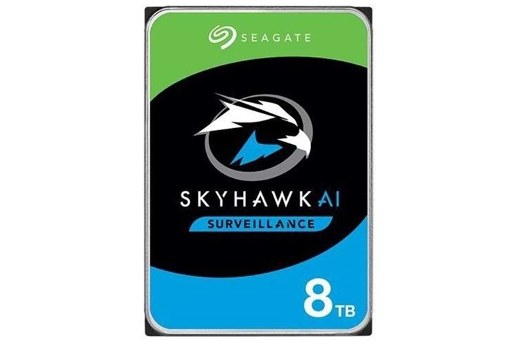 Seagate 8TB ST8000VE001 Skyhawk 256MB 3.5” SATA 3 7200Rpm 7-24 Güvenlik (İthalat)