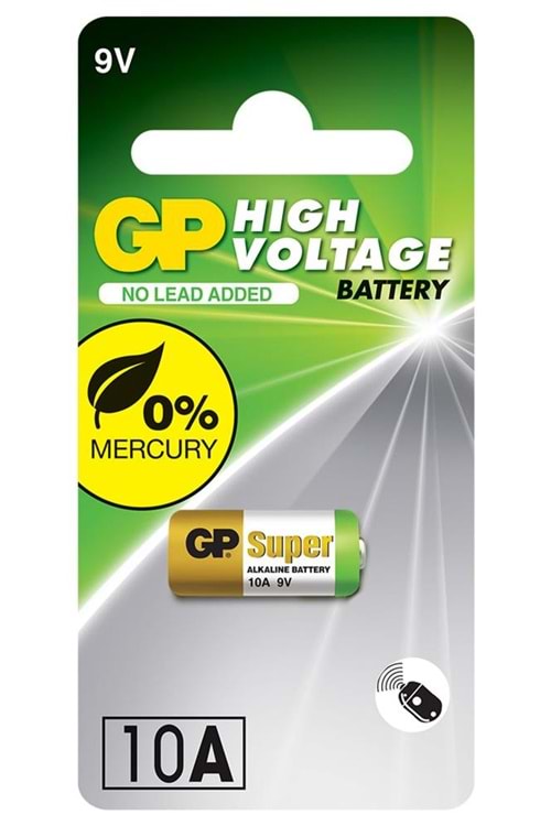 GP GP10A-C5 10A 9V Yüksek Voltaj Spesifik Pil Tekli Paket Dia10x21.6