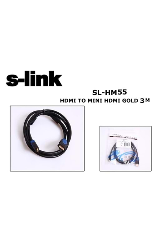 S-link SL-HM55 3mt Mini Hdmı-m To Hdmı-m Gold Kablo