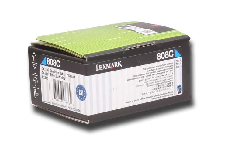 Lexmark 80C80C0 1.000 Sayfa Cyan Mavi Toner CX310-410-510 808C