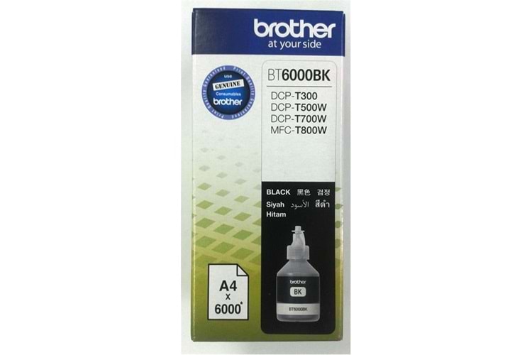 Brother BT6000BK Black Siyah 6.000 Sayfa Şişe Mürekkep DCP-T300-T500-T700 MFC-T800