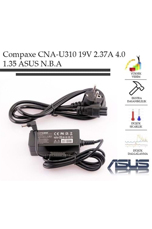 Compaxe CNA-U310 19v 2.37a 4.0 1.35 Asus Notebook