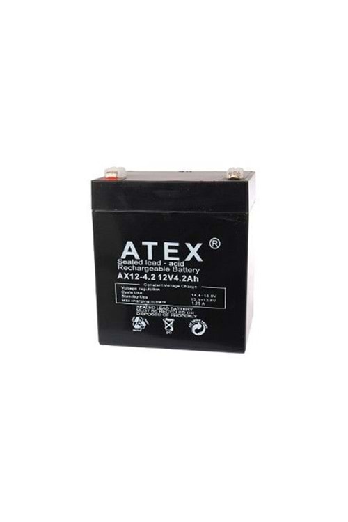 Atex AX-12V 4.2AH Bakımsız Kuru Akü