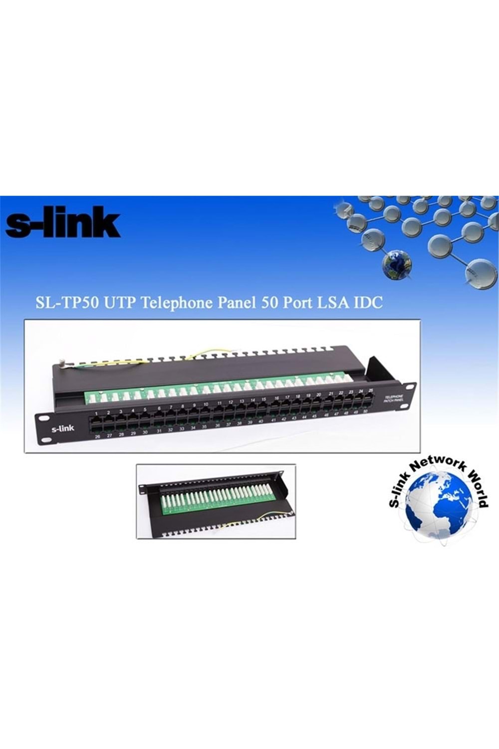 S-link SL-TP50 50 Li Utp Portlu Telefon Paneli