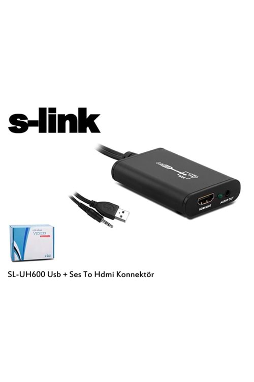 S-link SL-UH600 Usb + Ses to Hdmı Çevirici