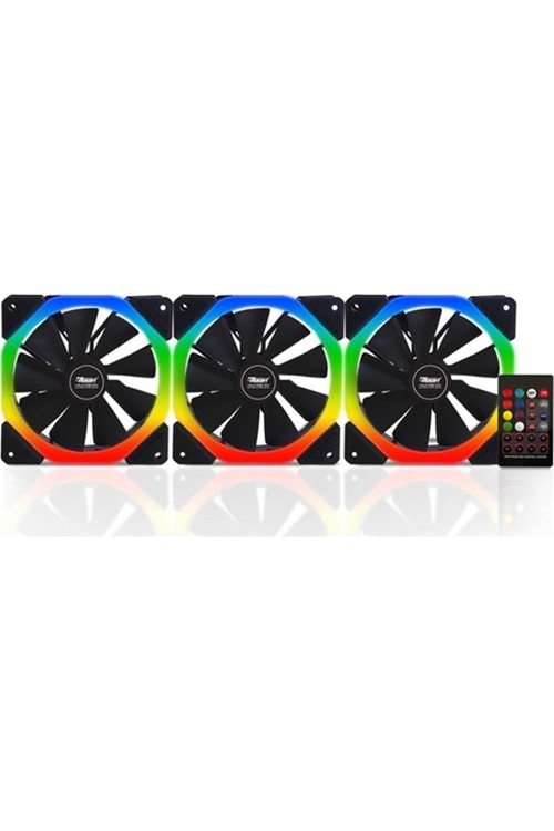 Power Boost Halo-Dual Rings 7 color 3xRGB Fan,