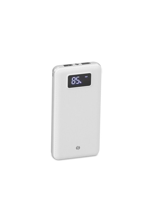 S-link IP-G18 12000mah lcd Ekran Powerbank Beyaz taşınabilir pil şarj cihazı