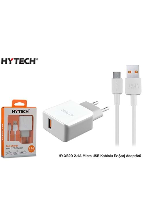 Hytech HY-XE20 2.1A Micro USB Kablolu Ev Şarj Adaptörü