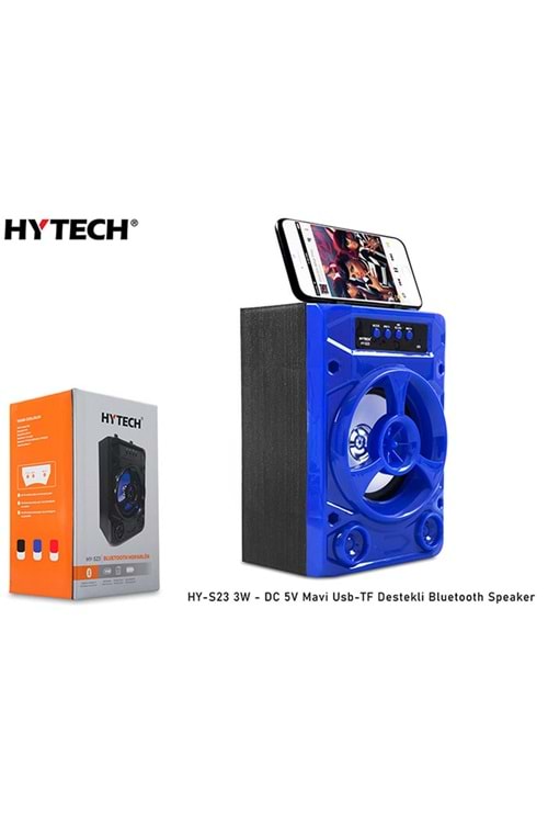 Hytech HY-S23 3W - DC 5V Mavi Usb-TF Destekli Bluetooth Speaker
