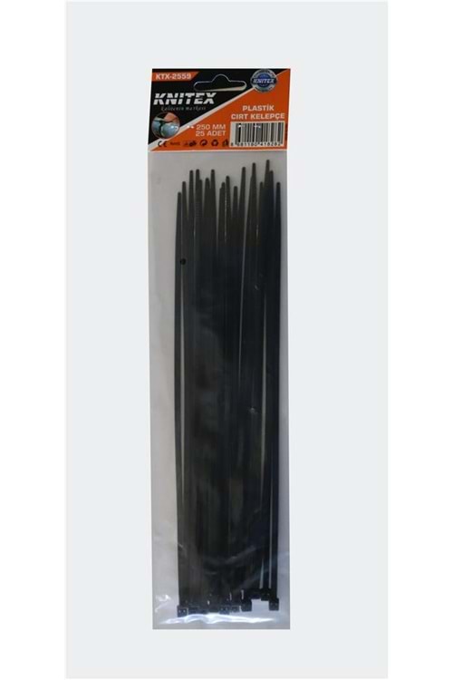 Knitex Ktx-2559 3.6x250 mm 25li Paket Siyah Plastik Kelepçe