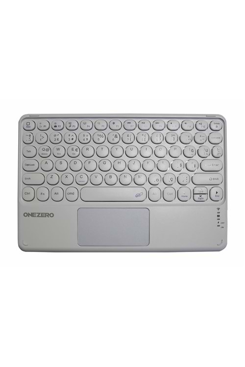 Onezero No:102 Beyaz Bluetooth Touch PAD li Klavye Slim