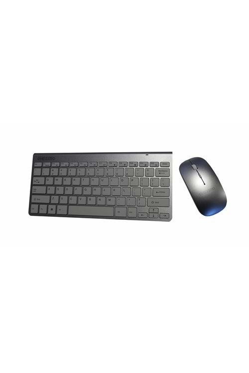 Onezero No:105 Silver Wireless Bluetooth Klavye + Mouse Set Slim (ingilizce)(10mt)