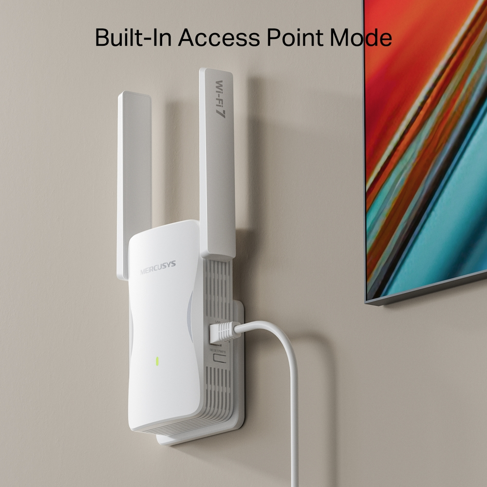 MERCUSYS ME25B BE3600 WIFI7 Menzil Genişletici Priz Tip 