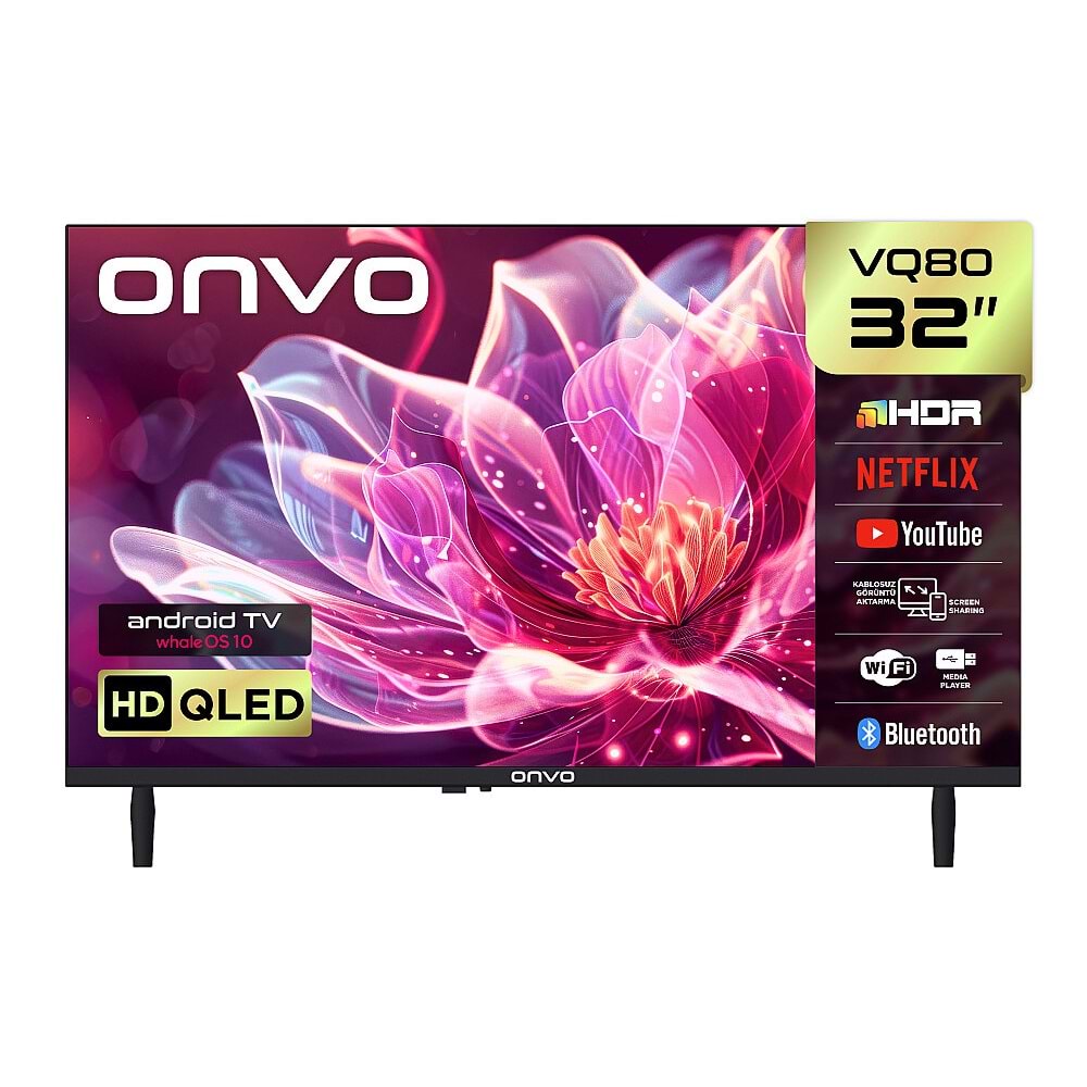 ONVO 32VQ80F2HA 32'' 82 Ekran Uydu Alıcılı HD Ready WhaleOS QLED TV