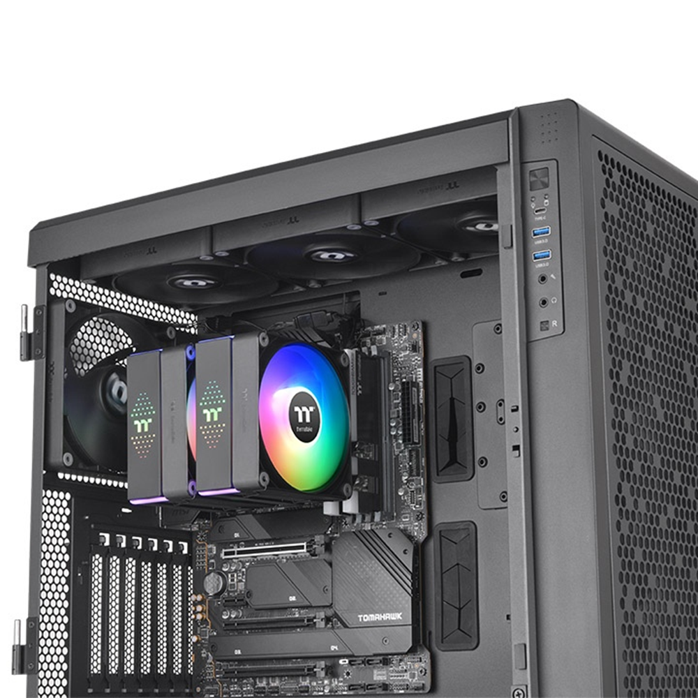 THERMALTAKE ASTRIA 600 BLACK CL-P121-CA12SW-A ARGB AM5-1851p Hava Soğutmalı Dual İşlemci Fanı