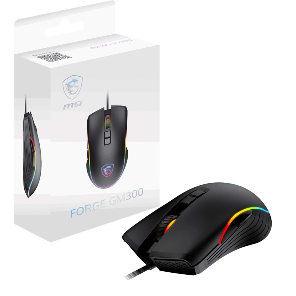 MSI GG FORGE GM300 7200dpi RGB Gaming Mouse