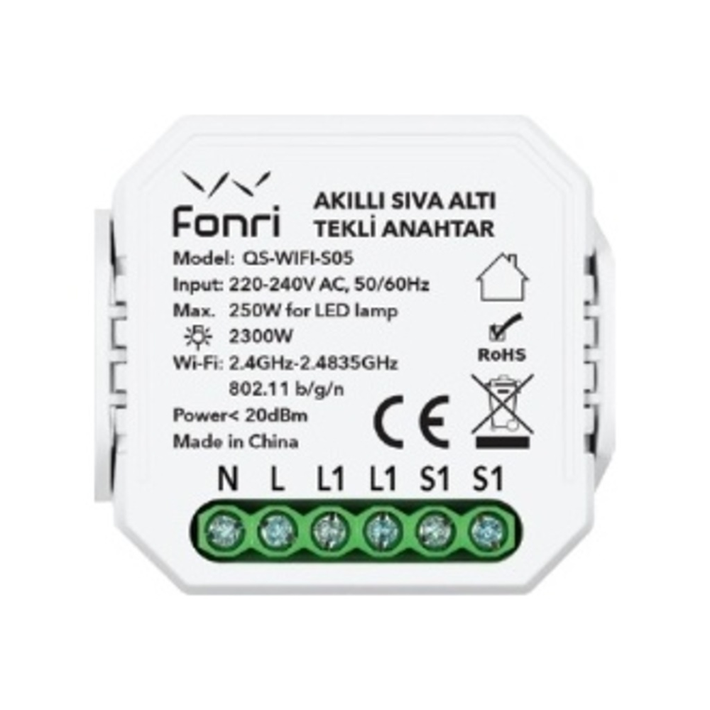 FONRI Akıllı Sıva Altı Perde/Panjur Anahtarı