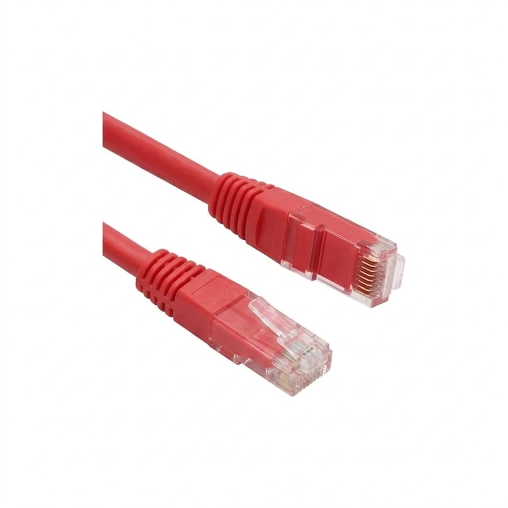 ODS 0.3m CAT6 Utp LSZH Saf Bakır Kırmızı Patch Kablo (10'lu Paket)