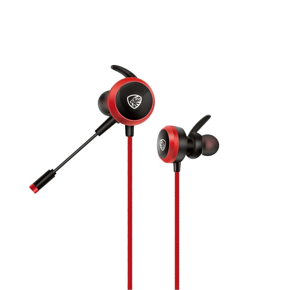 Hytech HY-GK2 3,5 Oyuncu Esnek Mikrofonlu Kırmızı Kulakiçi Kulaklık 