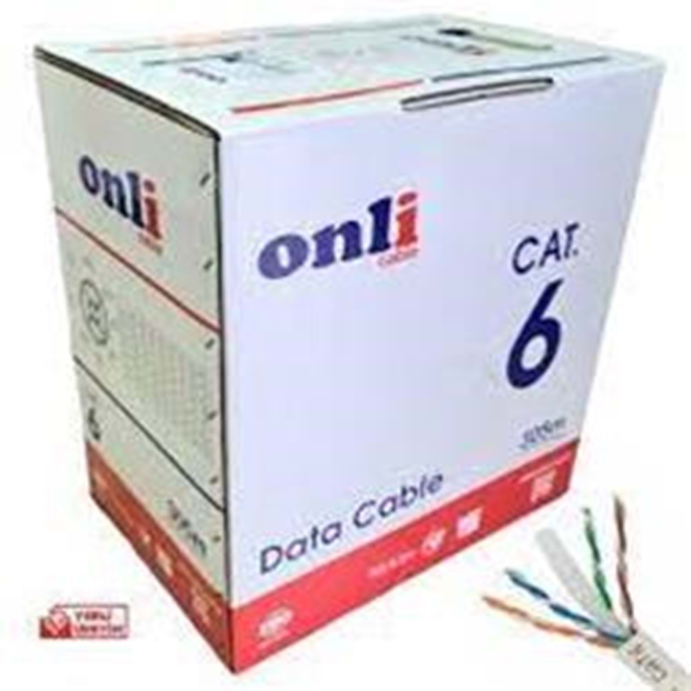 Onli ER-6002 U-UTP 23 AWG CCA CU 305 Metre Cat6 Kablo