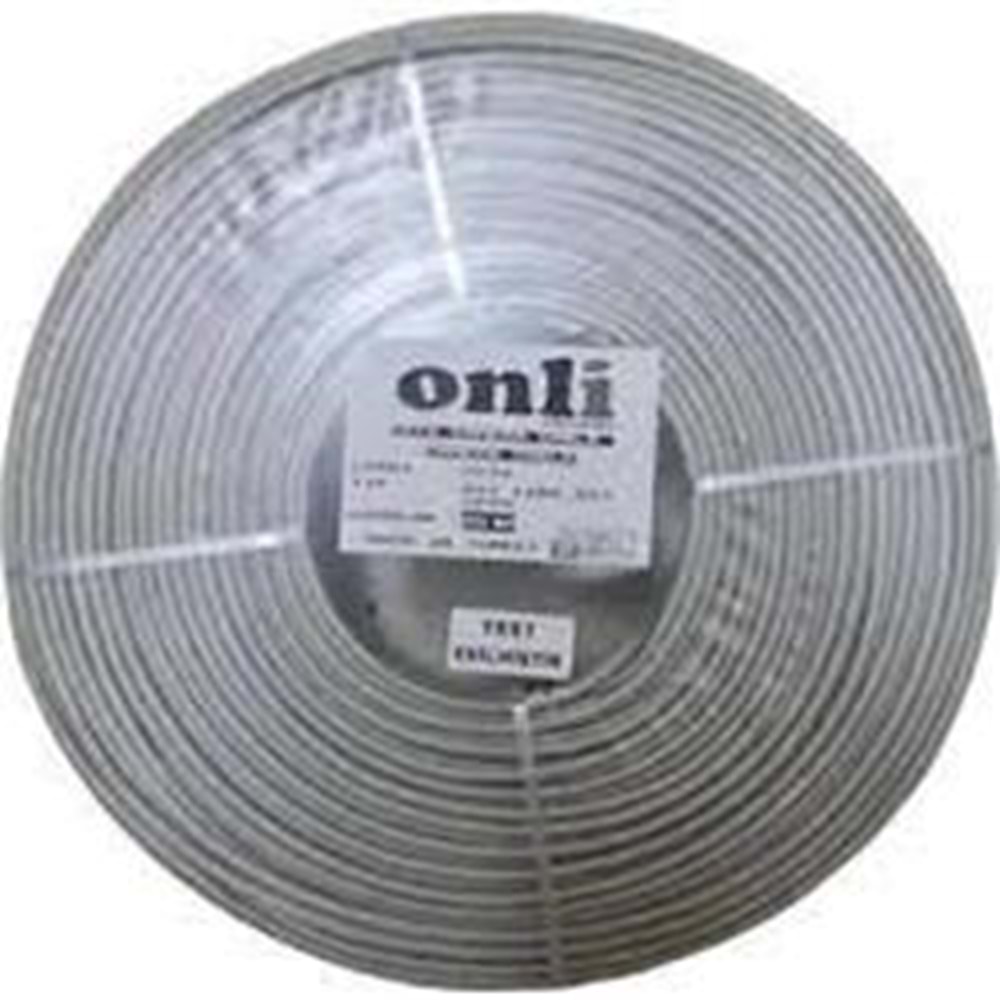 Onli ON-5001 2+1 1x0,50 mini Coax 2x0,50mm 100 metre CCA Kamera Kablosu