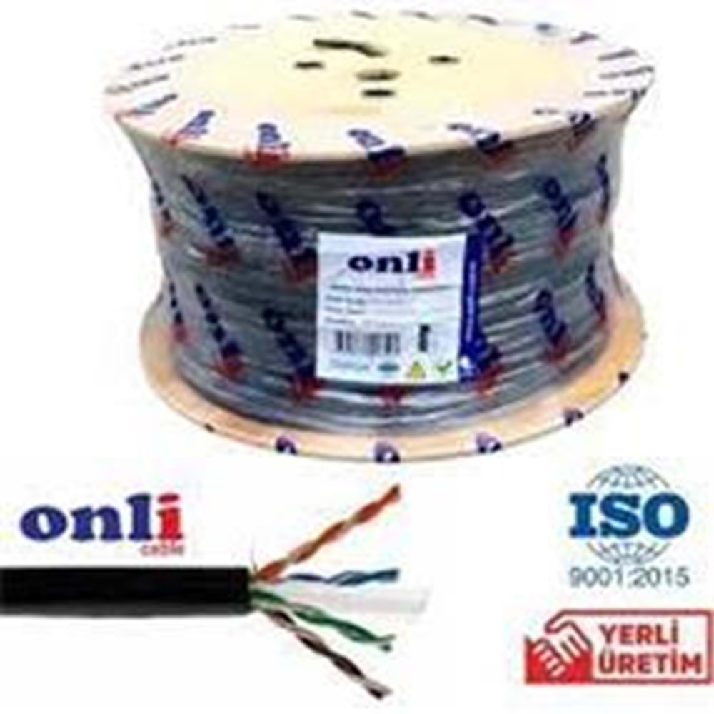 Onli ON-6006 U-UTP 23 AWG CCA-PE Outdoor 500 Metre Cat6 Kablo 