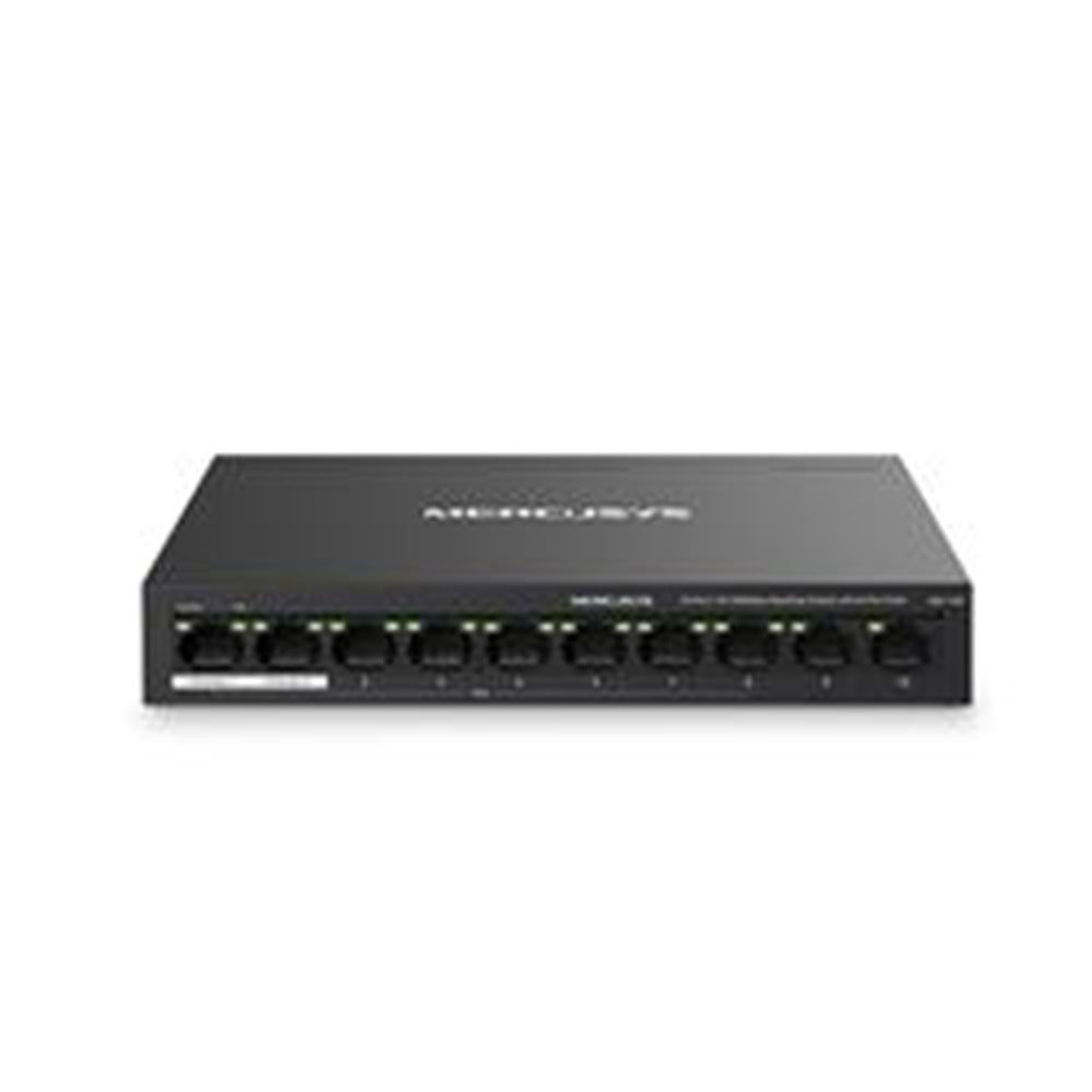 Tp-Link Mercusys MS110P 8 Port 10-100 Mbps Poe+ 2 Port 10-100 Switch Metal Kasa