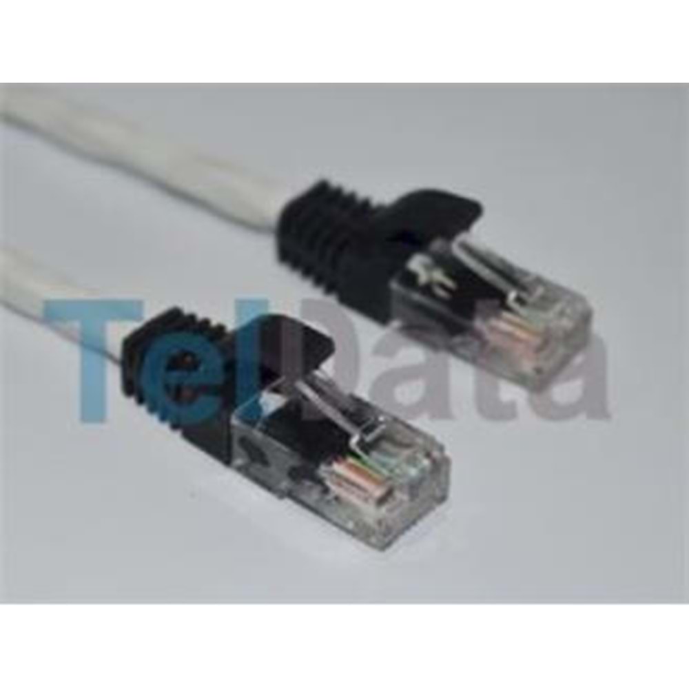 Teldata TLD-100B Cat6 1MT Beyaz Utp Patch Kablo
