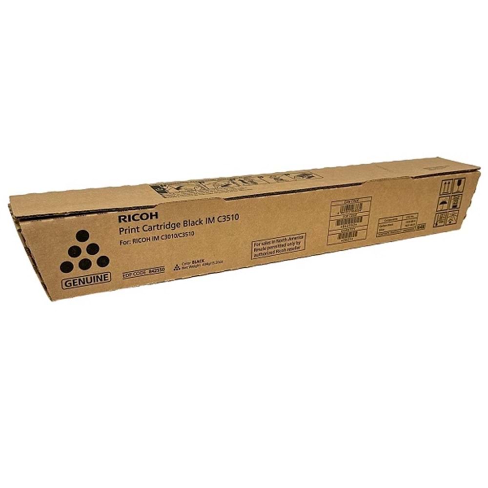 Ricoh IM C3510 Black Siyah Orjinal Fotokopi Toneri IM C3010-3510 40.000 Sayfa 