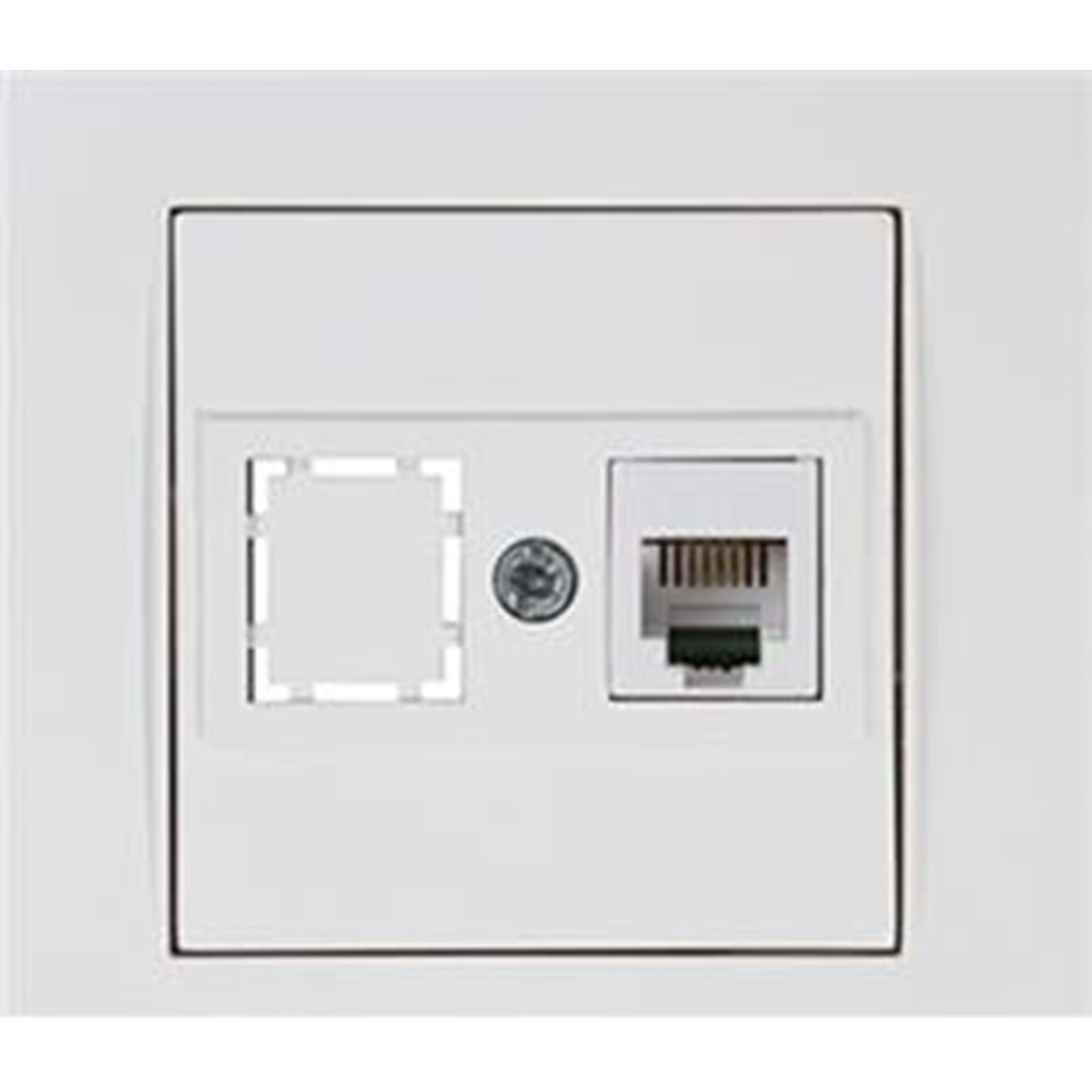 Mutlusan Rita Telefon Prizi 1XRJ12 Beyaz Bilisterli (2220 125 0101B) 