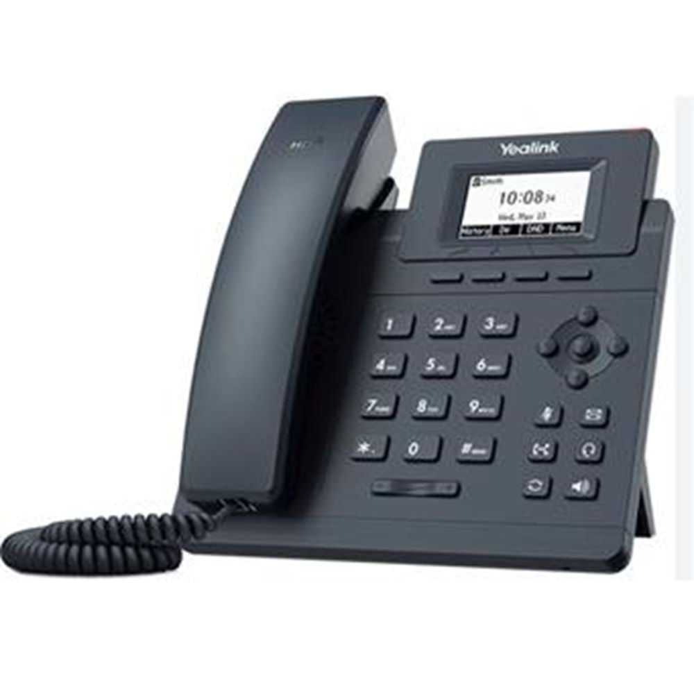Yealink T30P IP Telefon PoE Destekli Adaptör Dahil