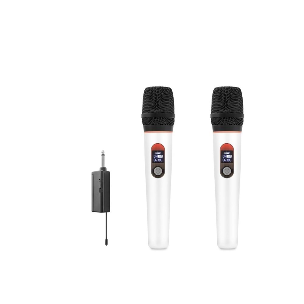 Hadron HDX2791B Beyaz Kablosuz (WIRELESS) 2Lİ Mikrofon