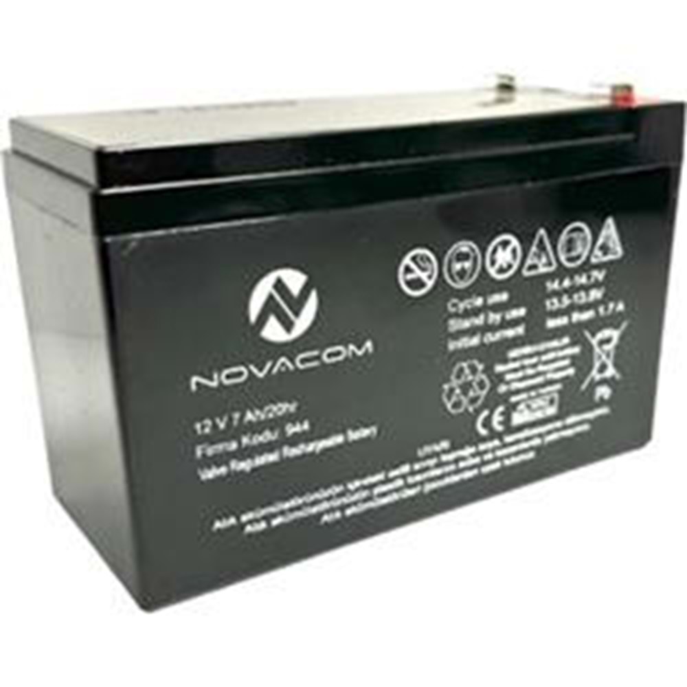 Nova 12V 7A Bakımsız Kuru Akü 2Kg Ups Uyumlu
