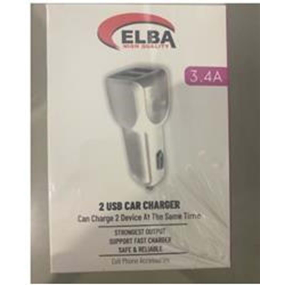 Elba ELB28-AR3P ELBA 3.4A 2USB ARAÇ BAŞLIK