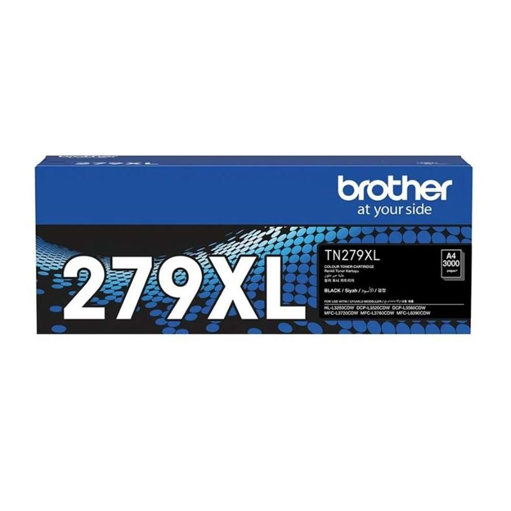 Brother TN-279XLBK Black Siyah Toner HL-L3280CDW DCP-L3520-3560 MFC-L3720-3760-8390 3.000 Sayfa