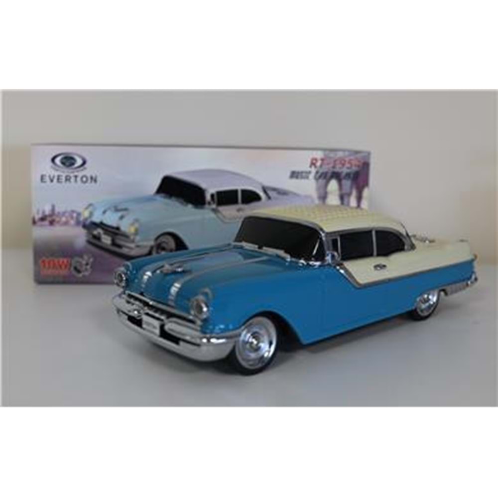 EVERTON RT-1954 Mavi Arabalı Bluetooth Fm-Usb-Tf-Aux Şarjlı Nostaljik Radyo 