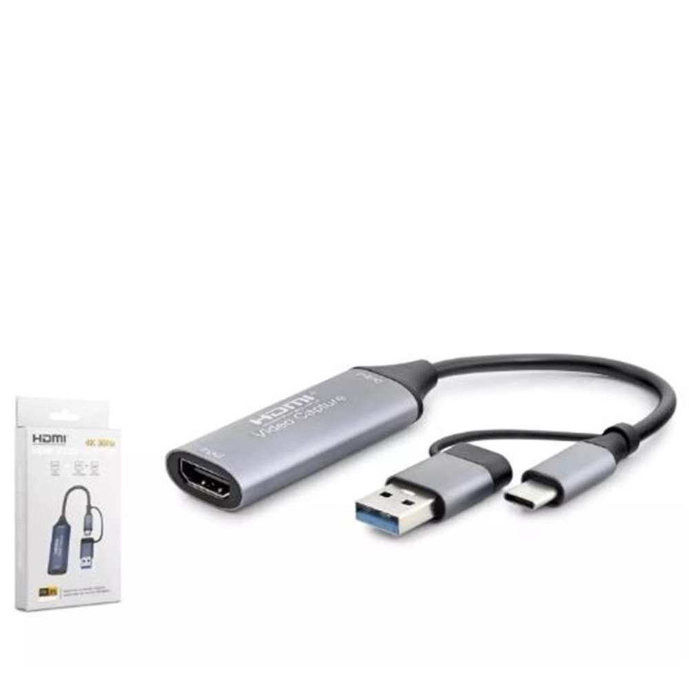 HADRON HDX7844 HDMI VIDEO CAPTURE TYPE-C+USB TO 4K 30HZ