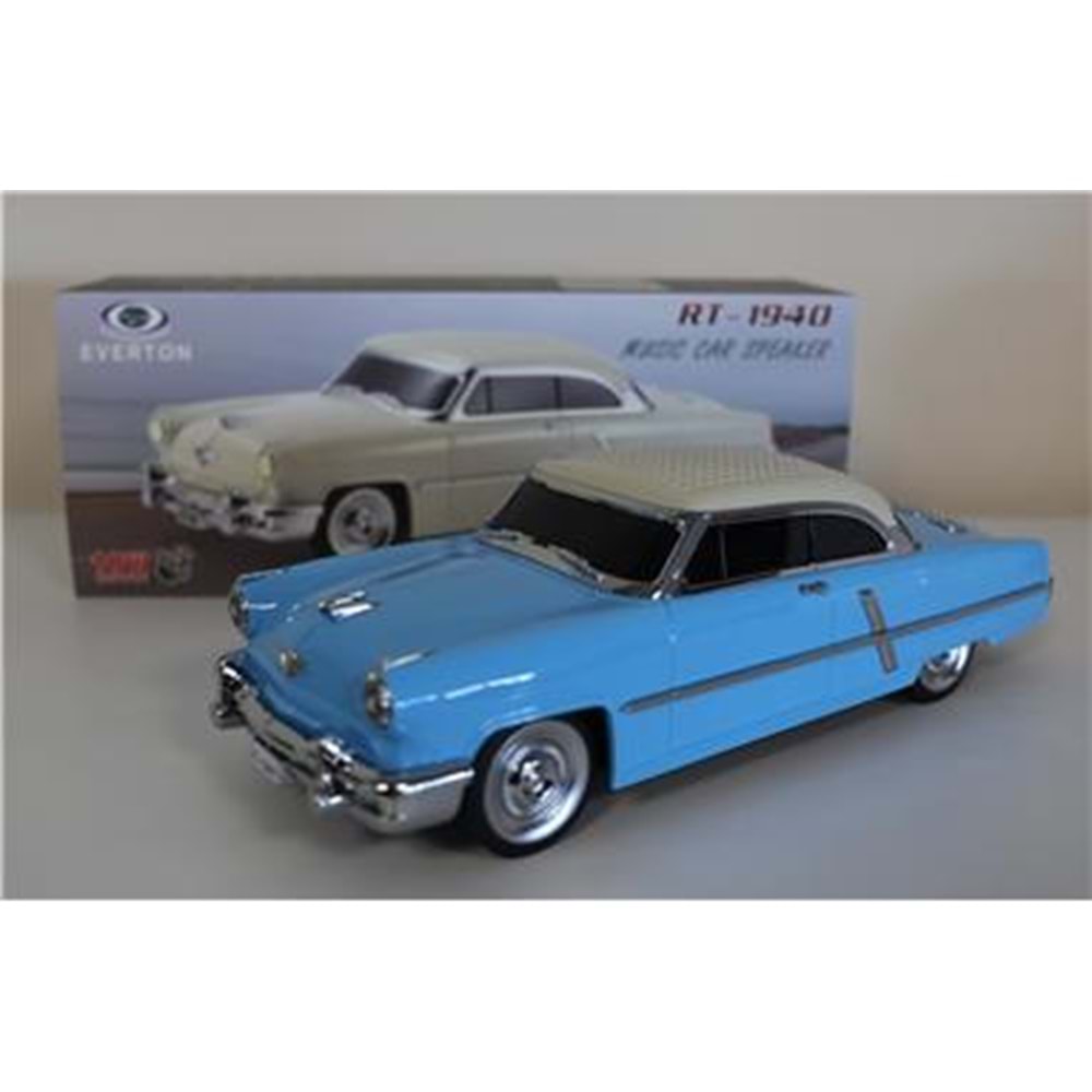 EVERTON RT-1940 Mavi Bluetooth Fm-Usb-Tf-Aux Şarjlı Nostaljik Radyo